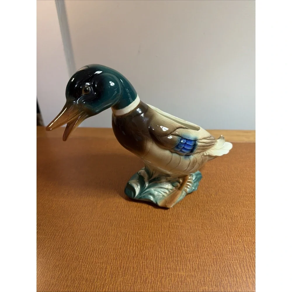 Royal Copley Mallard Duck Pottery Planter, Vintage